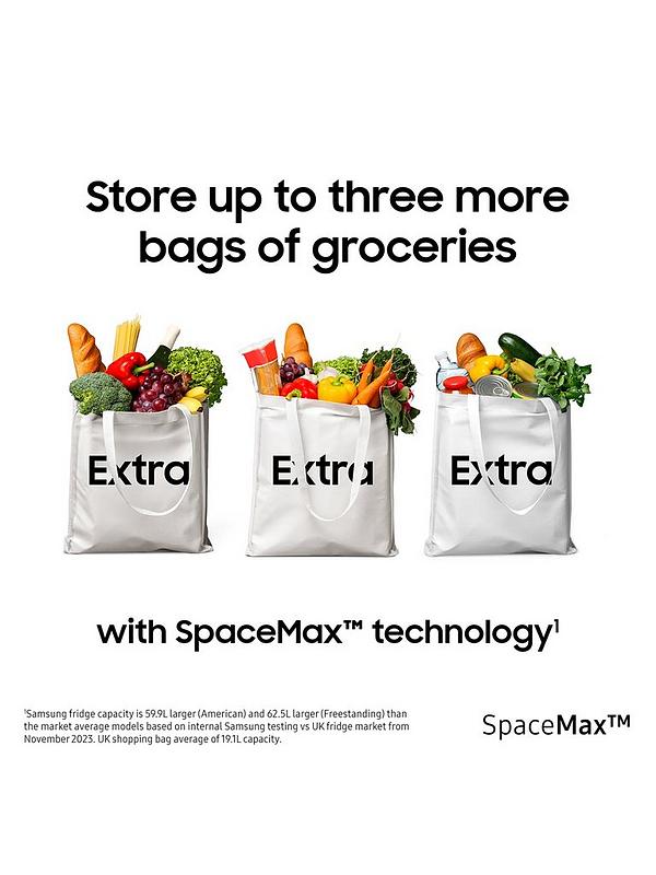 Samsung Series 8 RB38C607AB1/EU 70/30 Smart Fridge Freezer with SpaceMax™ technology - Black - Image 3